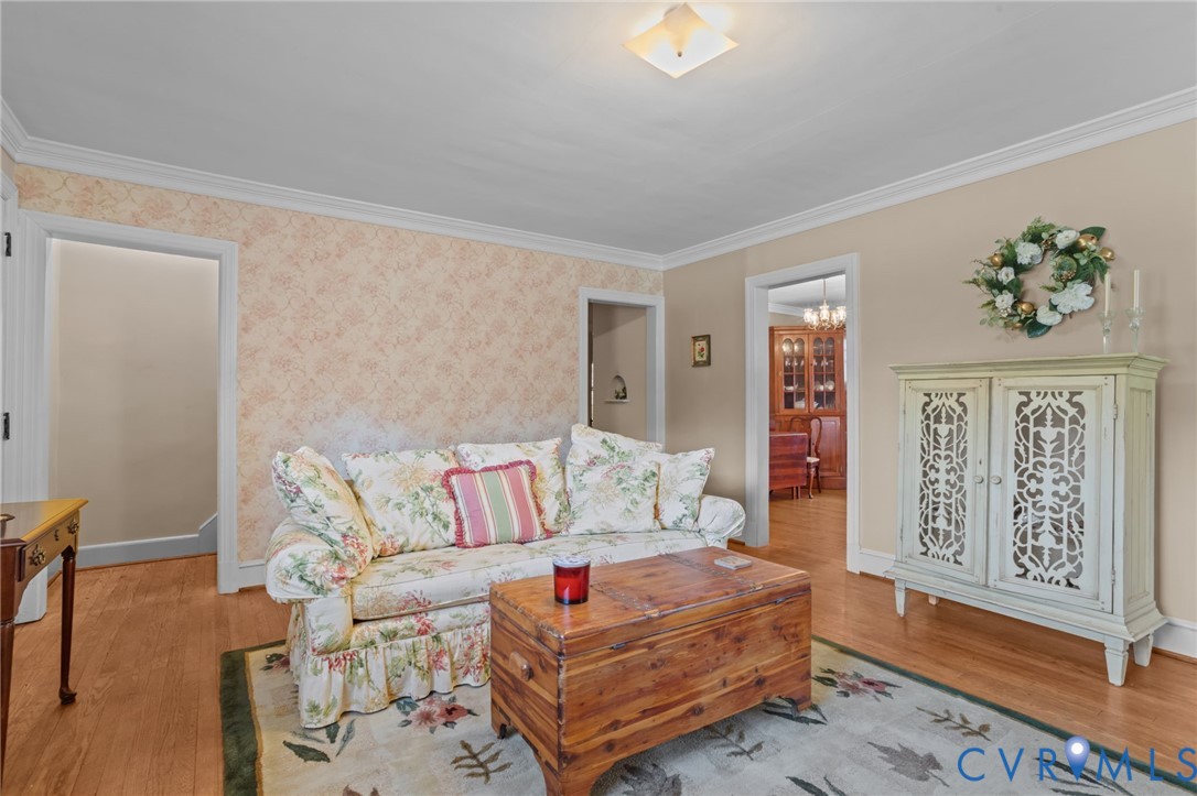 6800 Bethlehem Road Henrico, VA 23228 - Photo 6 of 25 Living room with hardwood / wood-style flooring, a
