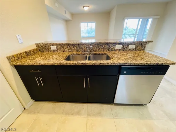 a view of a kitchen counter space