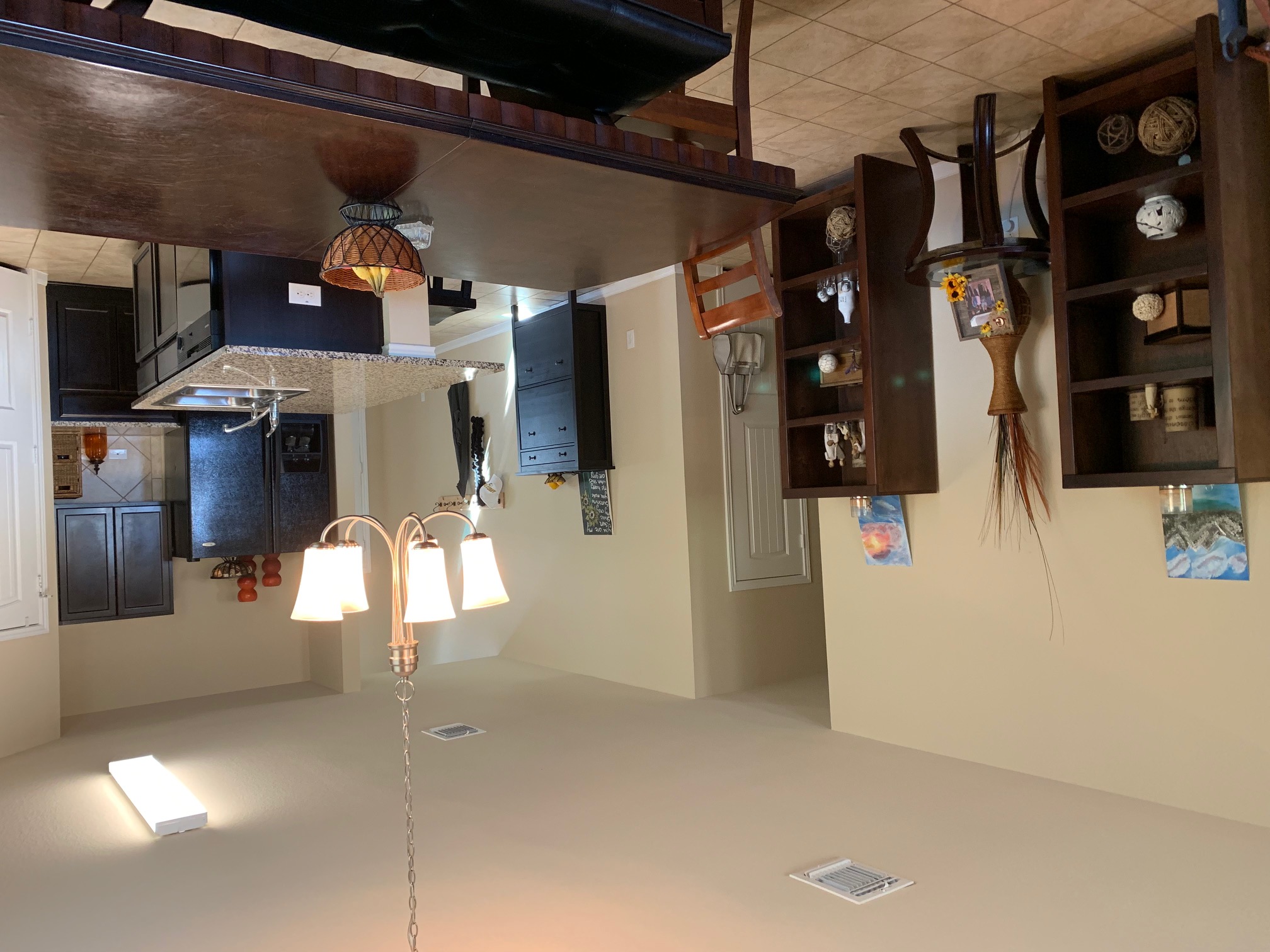 2020 Mottey Street Georgetown, TX 78626 - Photo 4 of 24 Dining room featuring light tile patterned floors and a chandelier