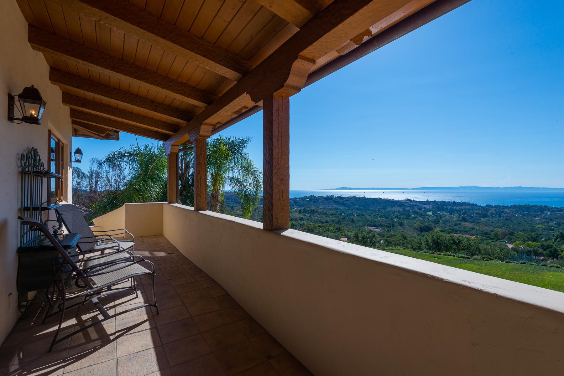 2220 Bella Vista Drive Montecito, CA 93108 - Photo 11 of 27 a view of balcony with mountain view and wooden floor