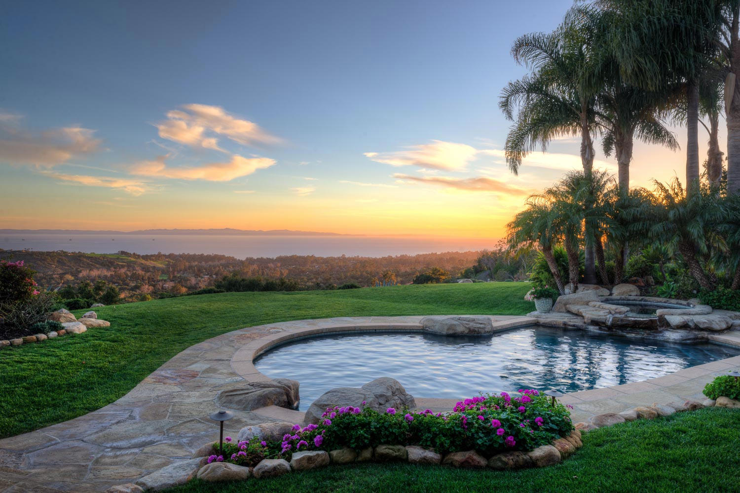 2220 Bella Vista Drive Montecito, CA 93108 - Photo 20 of 27 a view of a garden with a lake view