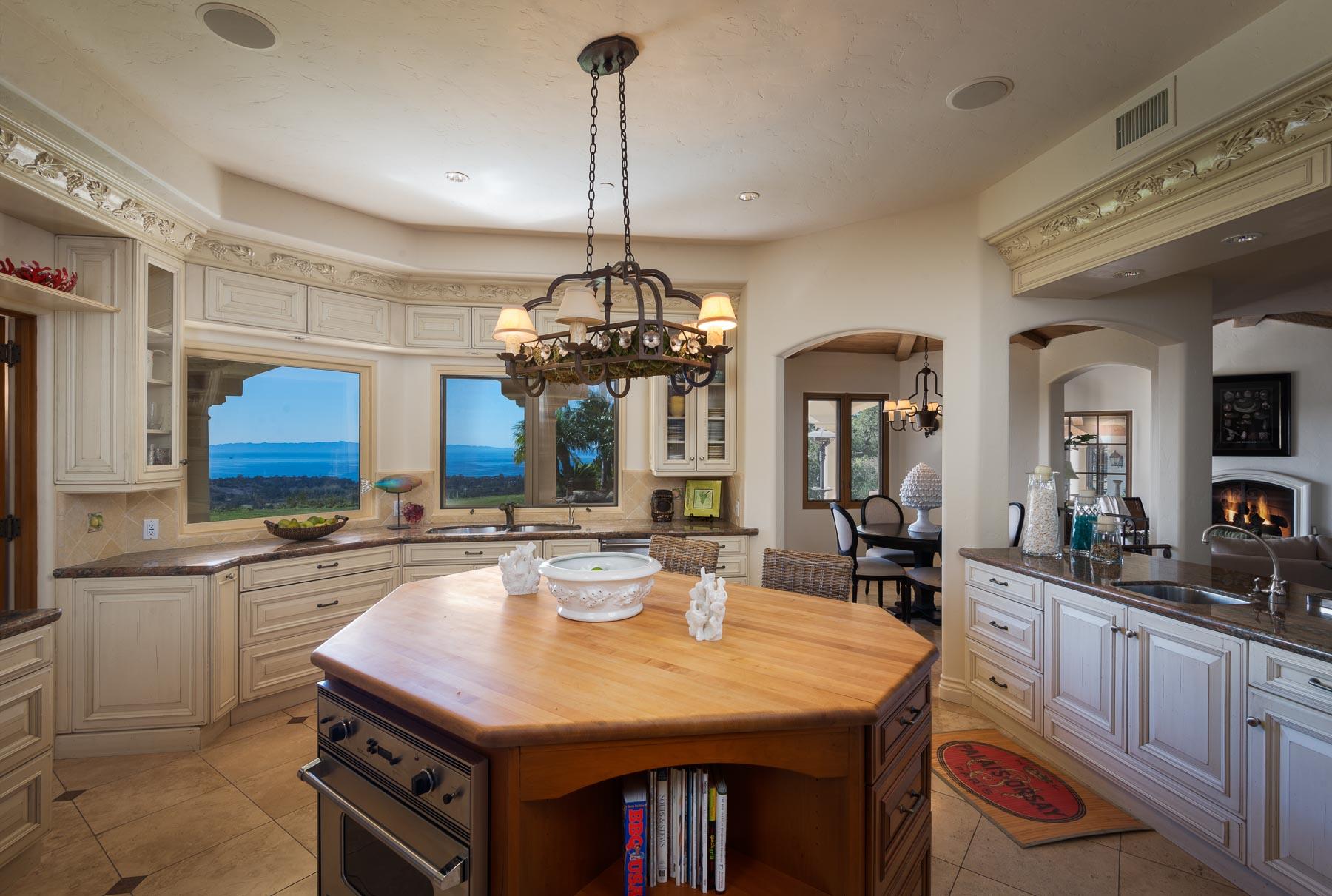 2220 Bella Vista Drive Montecito, CA 93108 - Photo 3 of 27 a kitchen with a counter space a sink and cabinets