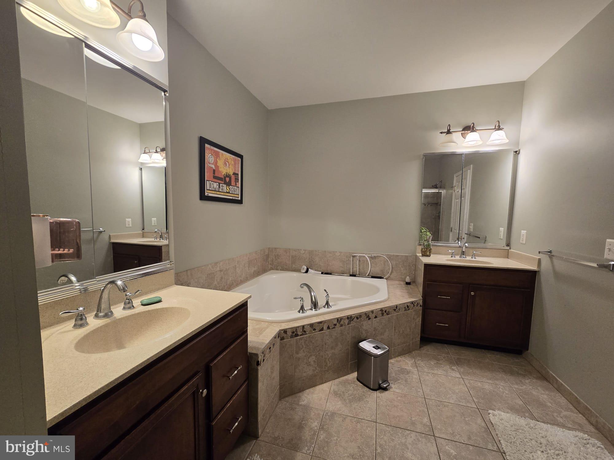 25170 Fortitude Terrace Chantilly, VA 20152 - Photo 15 of 50 a bathroom with a sink double vanity and a mirror