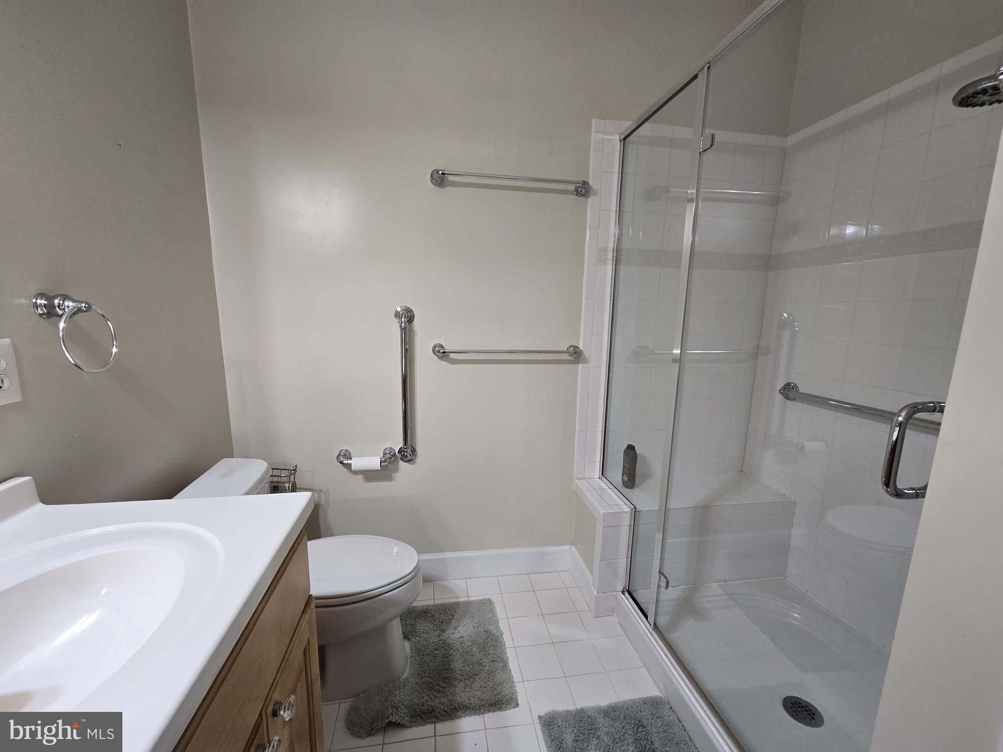 25170 Fortitude Terrace Chantilly, VA 20152 - Photo 42 of 50 a bathroom with a sink a toilet and shower
