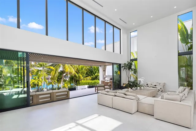 a view of a table and chairs in a patio
