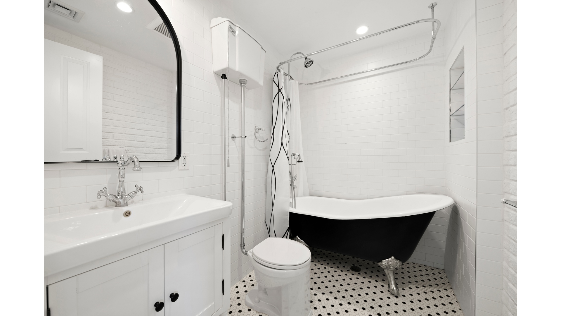 577 Madison Street, Unit 2A Brooklyn, NY 11221 - Photo 5 of 14 a bathroom with a sink toilet and shower