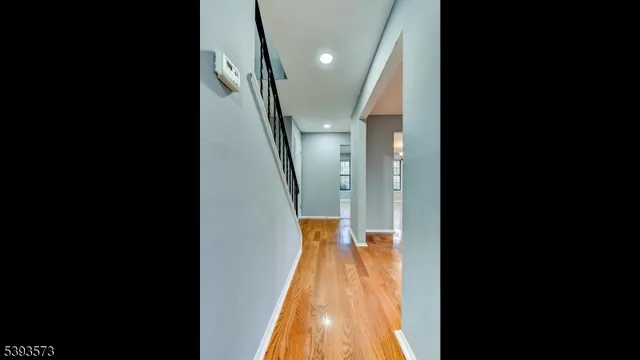 a view of hallway with stairs