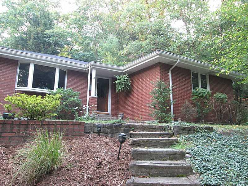 126 Ridge Road Pittsburgh, PA 15237 - Photo 2 of 24 Exterior Front. All Brick Large Ranch in a private setting minutes from everything