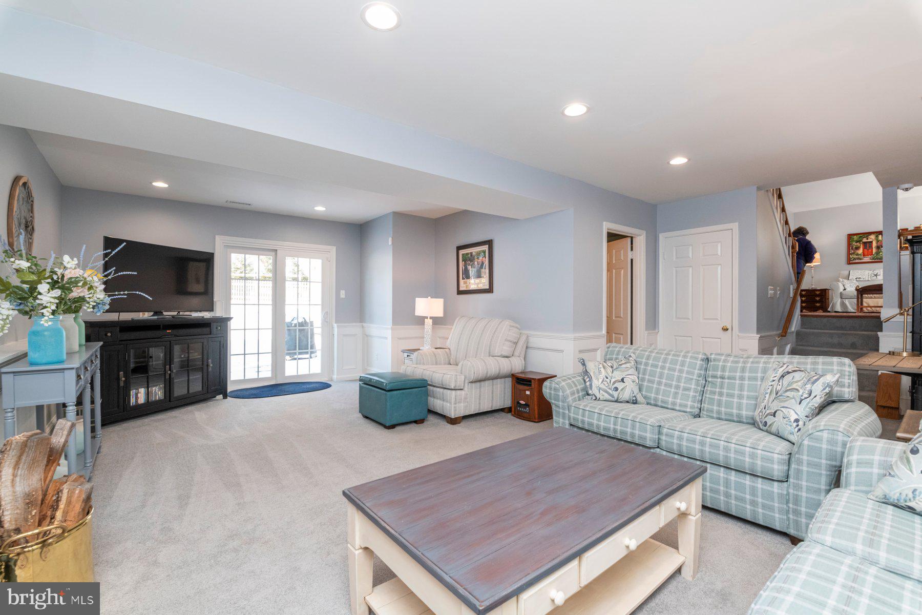 9078 Waltham Woods Road Baltimore, MD 21234 - Photo 22 of 38 Lower level - family room, fireplace, outside door