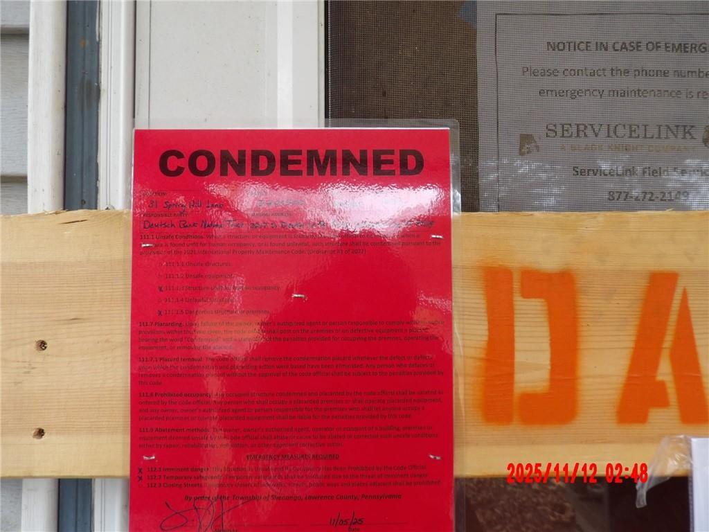 31 Spring Hill Lane New Castle, PA 16101 - Photo 6 of 9 POSTING FROM TOWNSHIP