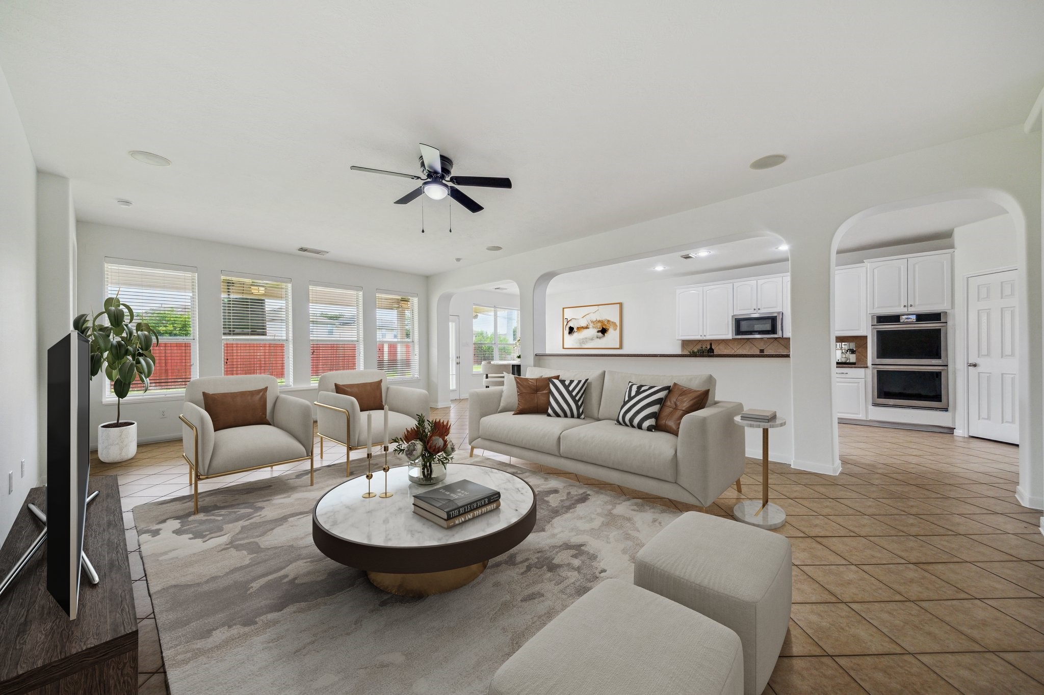 26402 Larkspur Ridge Drive Katy, TX 77494 - Photo 6 of 34 a living room with furniture and a view of kitchen