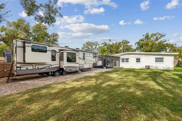 a view of a house with a patio