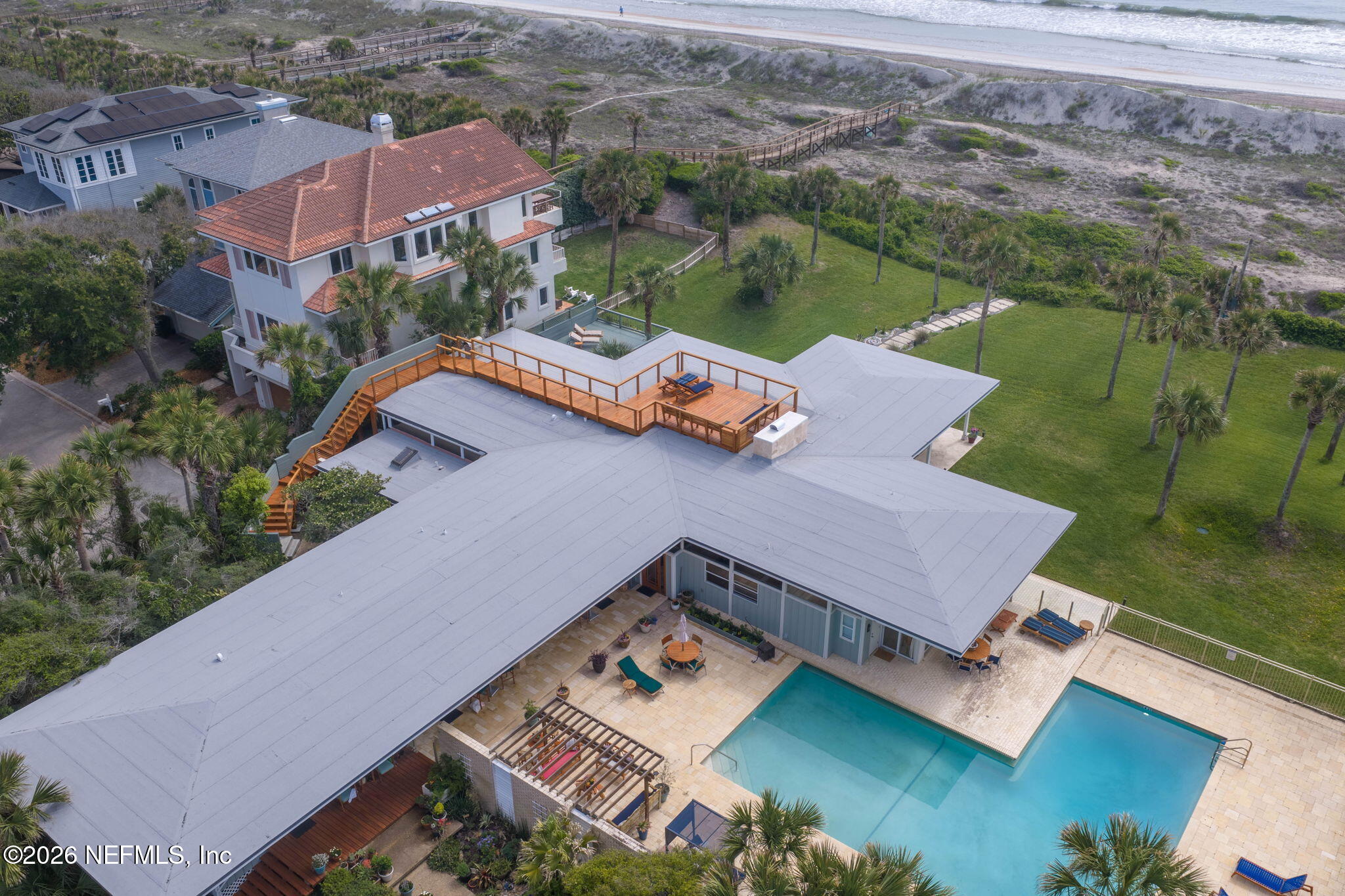 2337 Seminole Road, Unit B Atlantic Beach, FL 32233 - Photo 18 of 24 Rooftop drone facing east
