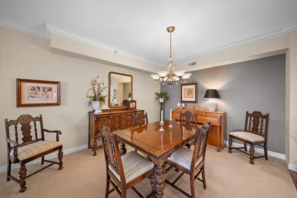 a view of a livingroom and dining room