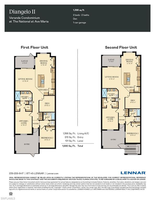 5466 Double Eagle Circle, Unit 3423 Ave Maria, FL 34142 - Photo 24 of 24 Floor plan
