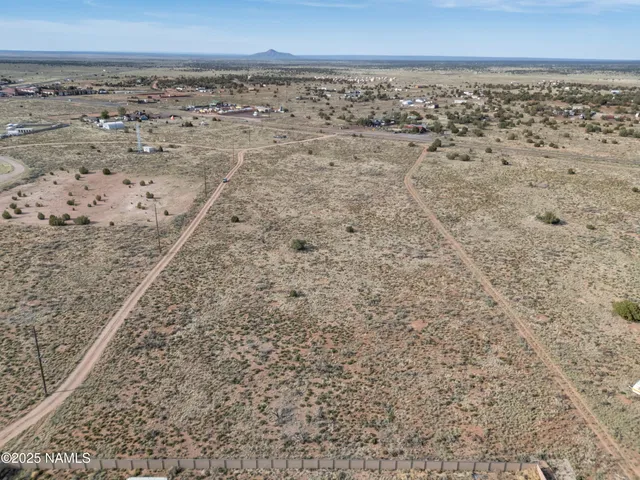 a view of a dry yard with wooden fence