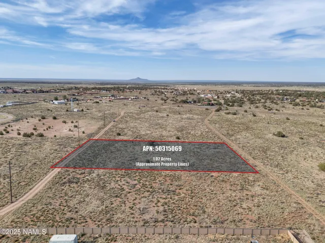 a view of a large building with mountains in the background