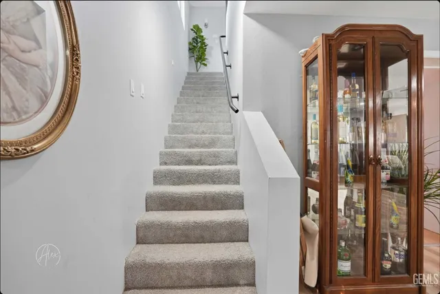 a view of an entryway with staircase