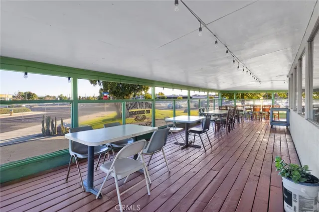 a view of a city from a roof deck