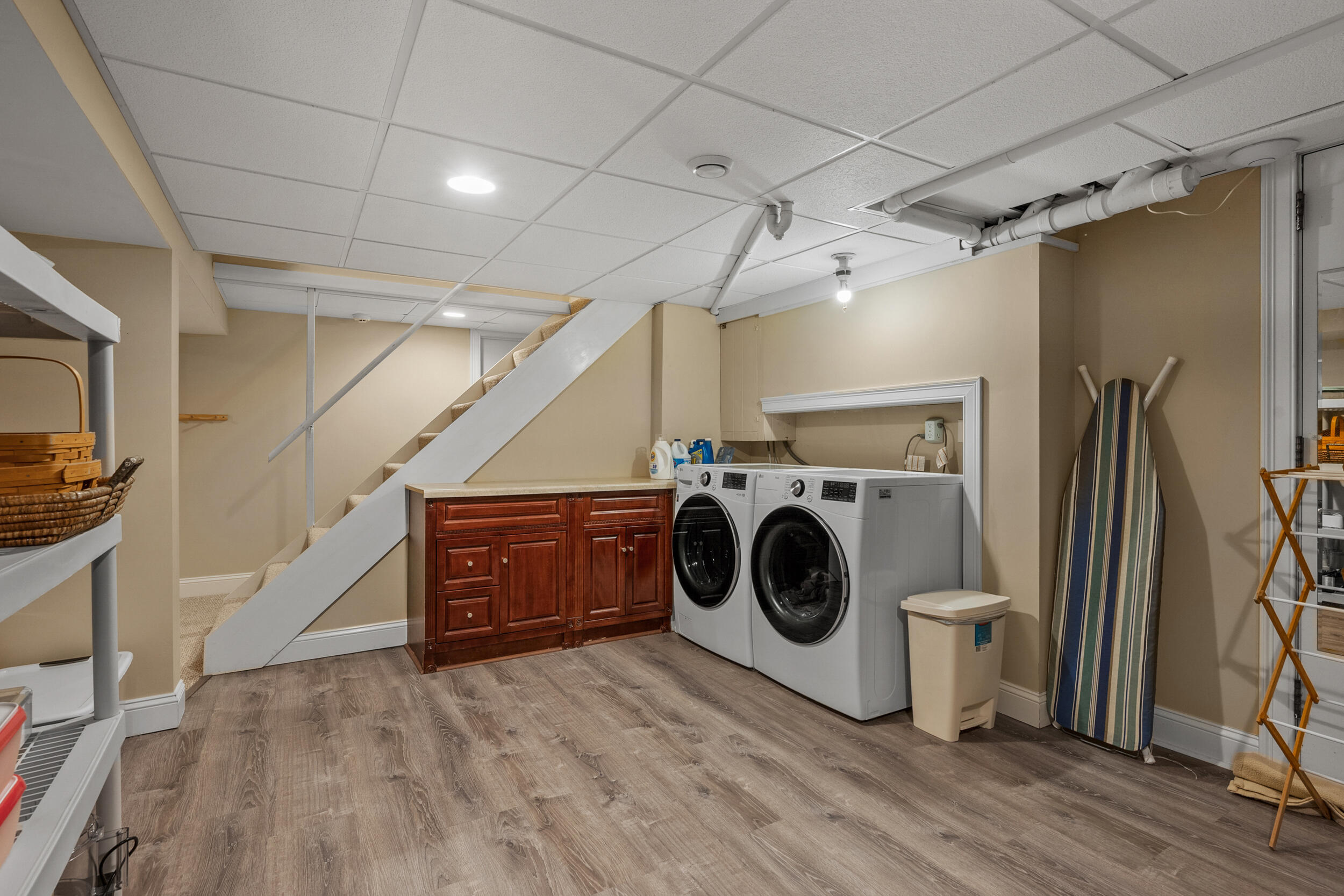 10 Neshobe Road Mashpee, MA 02649 - Photo 22 of 40 a view of a storage & utility room with washer and dryer