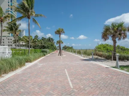a dining room with furniture window and outside view