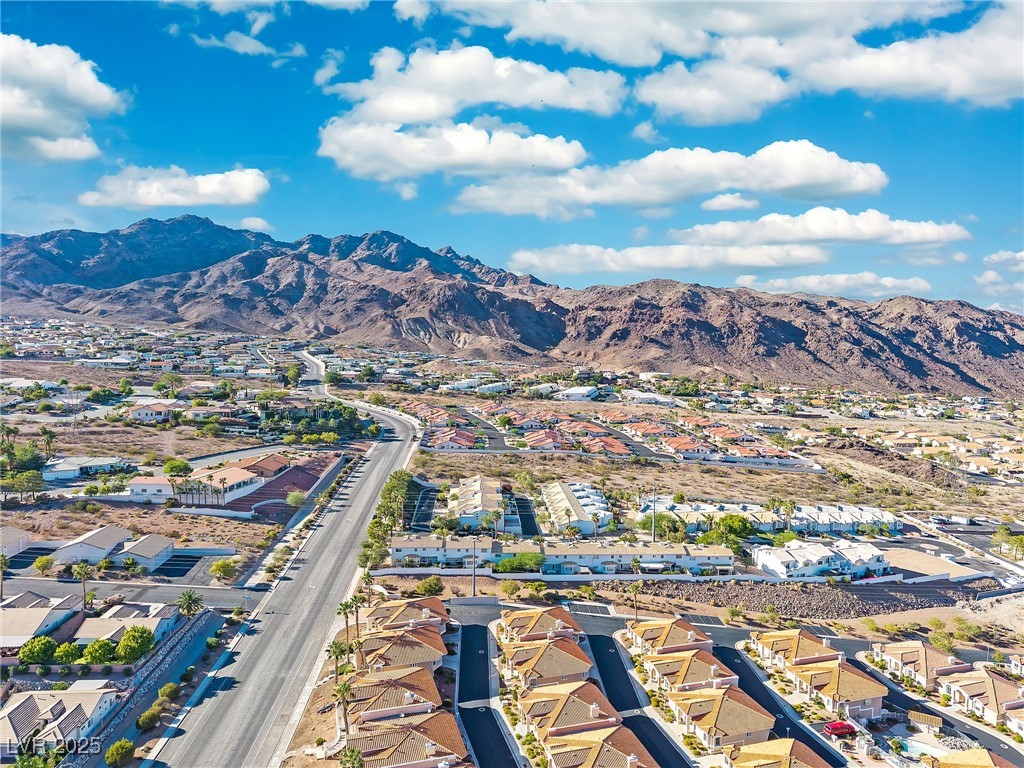 655 Florence Drive Boulder City, NV 89005 - Photo 56 of 63 Aerial view of property's location featuring nearby suburban area and mountains