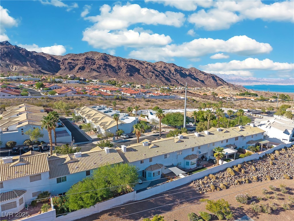 655 Florence Drive Boulder City, NV 89005 - Photo 59 of 63 Aerial perspective of suburban area featuring a mountain backdrop