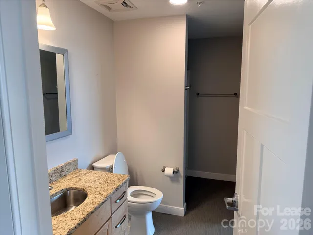 a bathroom with a sink toilet and vanity