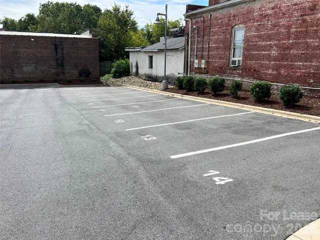 a view of a building with a street