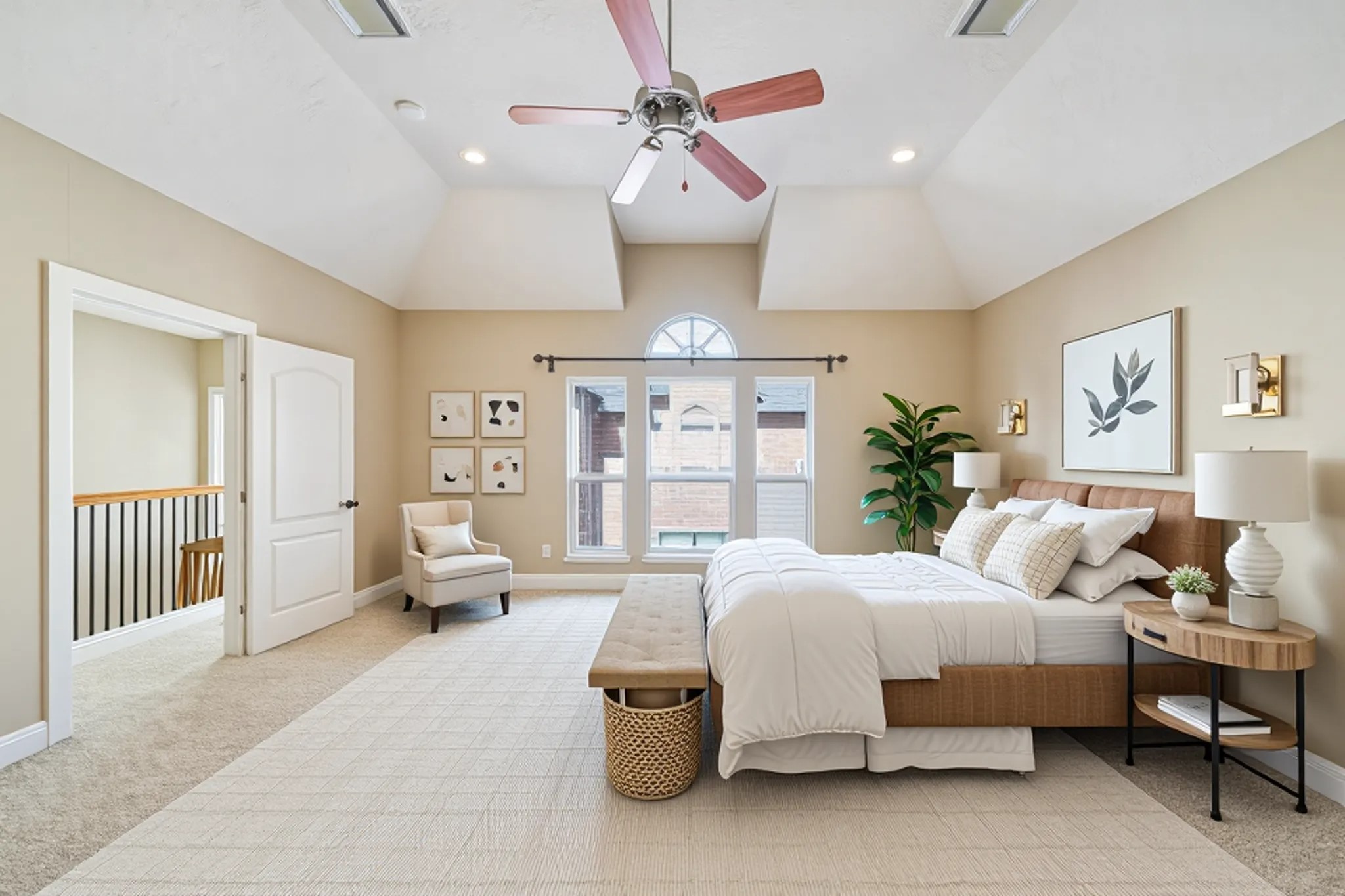 1415 Birdsall Street Houston, TX 77007 - Photo 2 of 25 a bedroom with a large bed and a chandelier