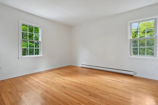 an empty room with window