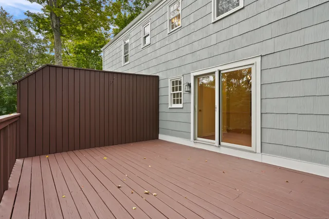 a view of a wooden deck