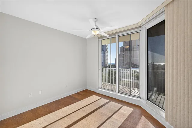 a view of an empty room and window