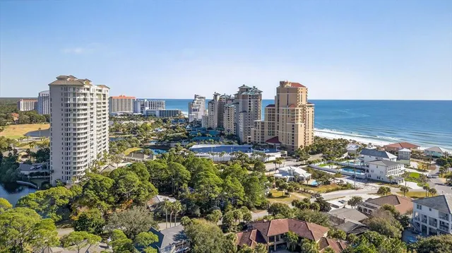 a view of a city with tall buildings