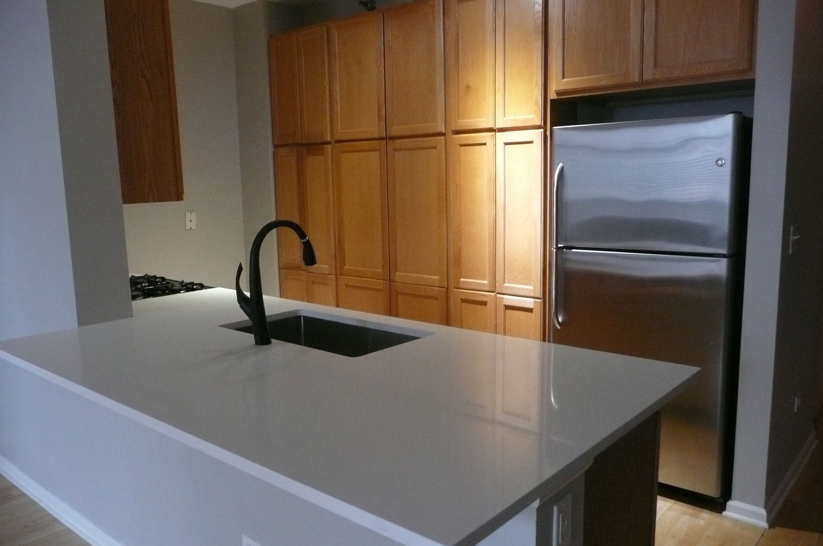 1255 South State Street, Unit 607 Chicago, IL 60605 - Photo 5 of 20 a kitchen with a refrigerator and a sink