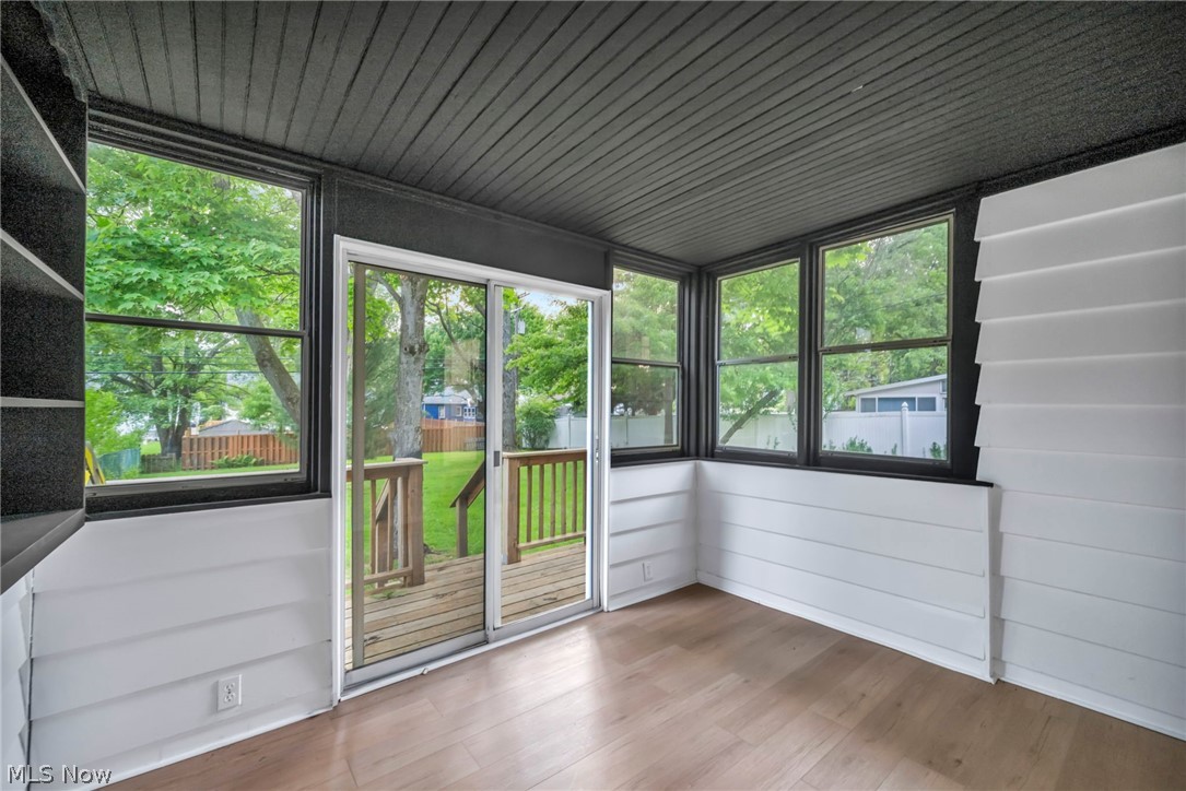 1352 Ford Road Lyndhurst, OH 44124 - Photo 39 of 48 Unfurnished sunroom with wood ceiling