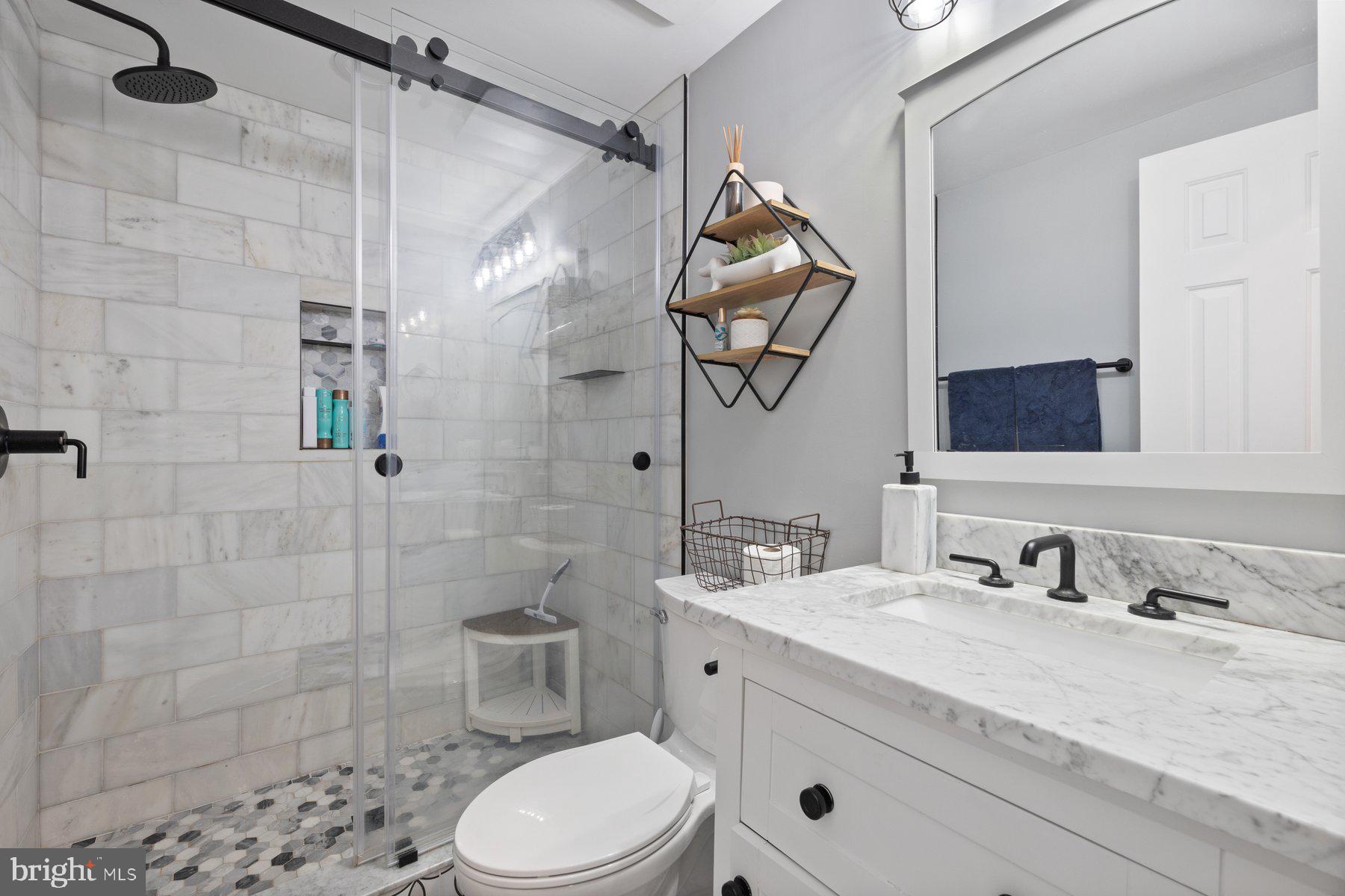4181 Buffalo Road Mount Airy, MD 21771 - Photo 17 of 38 a bathroom with a sink a toilet and shower