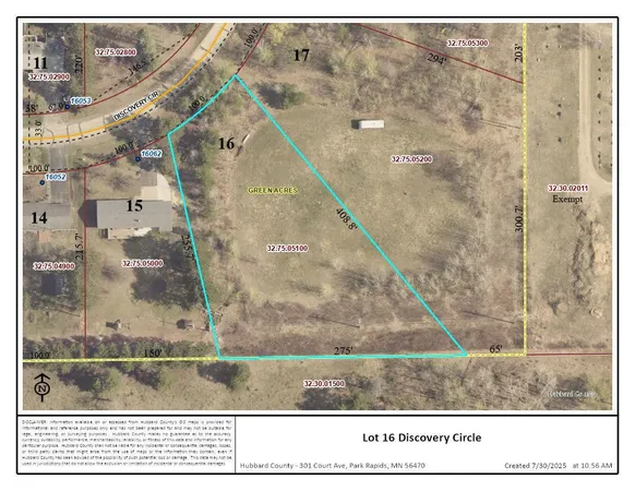 $34,900 | Lot 16 Discovery Circle, Park Rapids, MN 56470