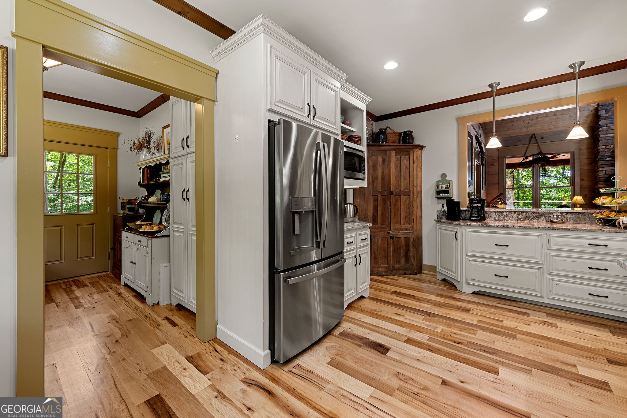 1638 Minor Road Culloden, GA 31016 - Photo 34 of 144 a kitchen with granite countertop stainless steel appliances a refrigerator and counter space