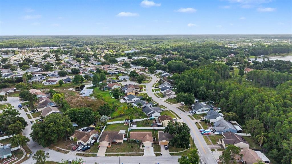 1632 Pintail Court Lutz, FL 33549 - Photo 33 of 34 an aerial view of residential houses with outdoor space and ocean view