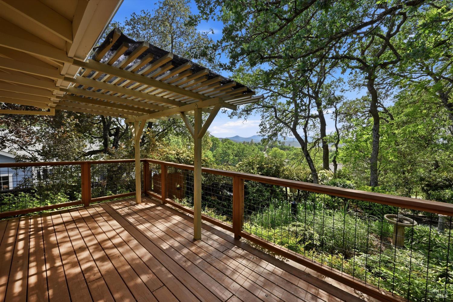 19897 Donkey Hill Road Hidden Valley Lake, CA 95467 - Photo 20 of 45 a view of balcony with wooden floor