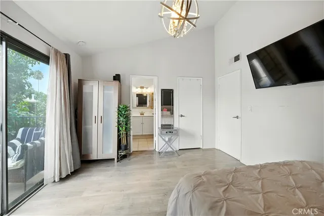 a view of a livingroom with a flat screen tv