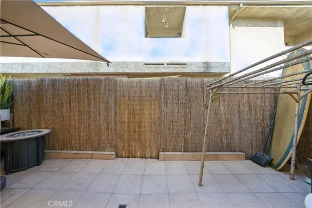 a view of a door and an outdoor space