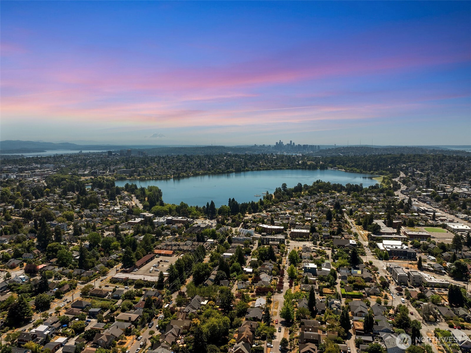 1125 North 93rd Street, Unit 6 Seattle, WA 98103 - Photo 35 of 35 an aerial view of a city with lots of residential buildings