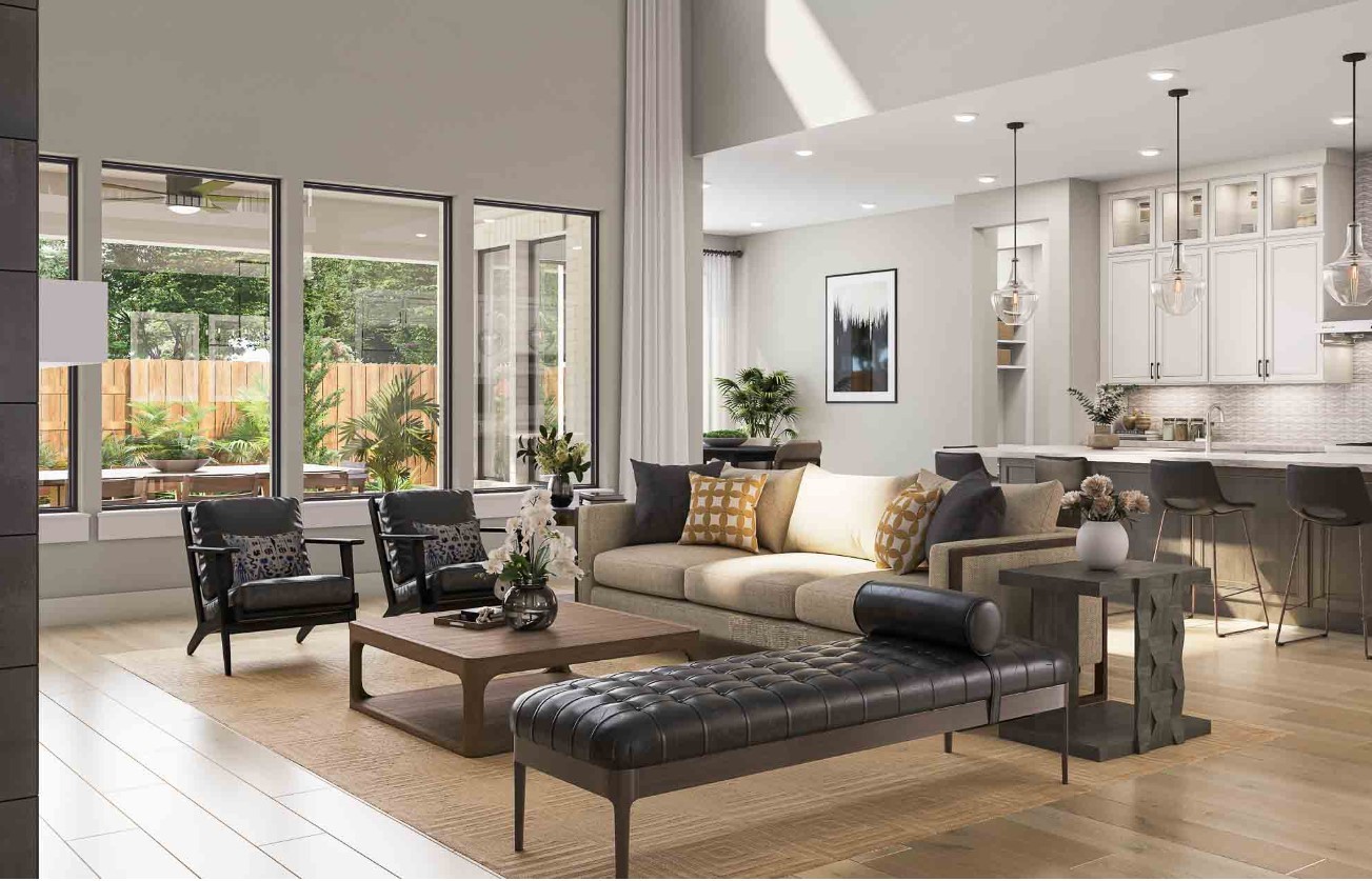 11915 Golden Cove Rosharon, TX 77583 - Photo 6 of 14 a living room with furniture and large windows