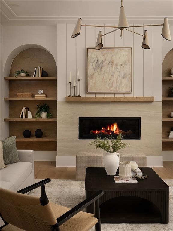 245 Lask Lane Milton, GA 30004 - Photo 16 of 87 a living room with furniture and a fireplace