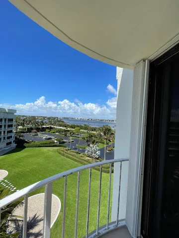 a view of balcony with city view