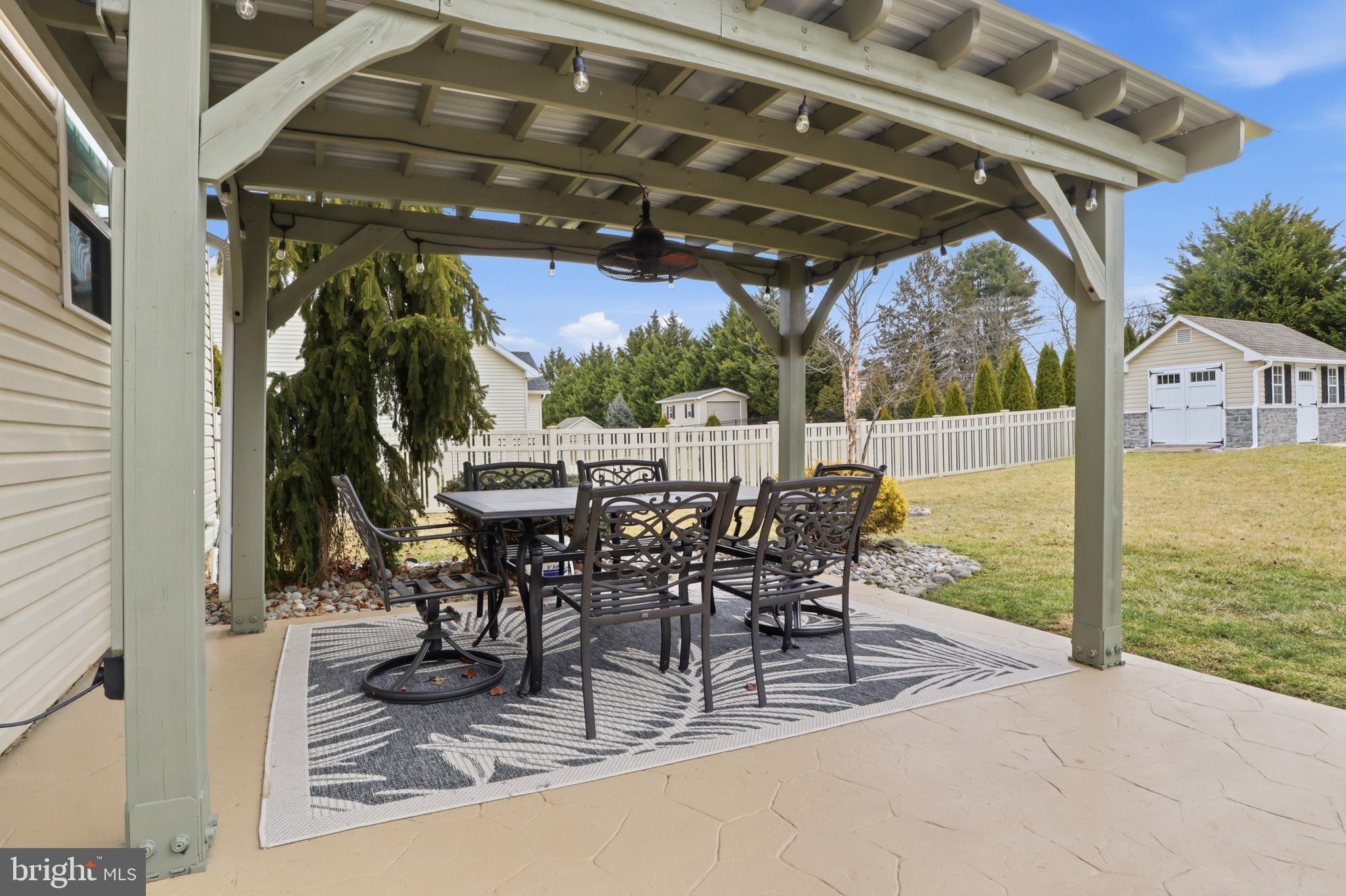 6083 Jennifer Lane Spring Grove, PA 17362 - Photo 36 of 61 a view of a patio with table and chairs potted plants with floor to ceiling window and potted plants