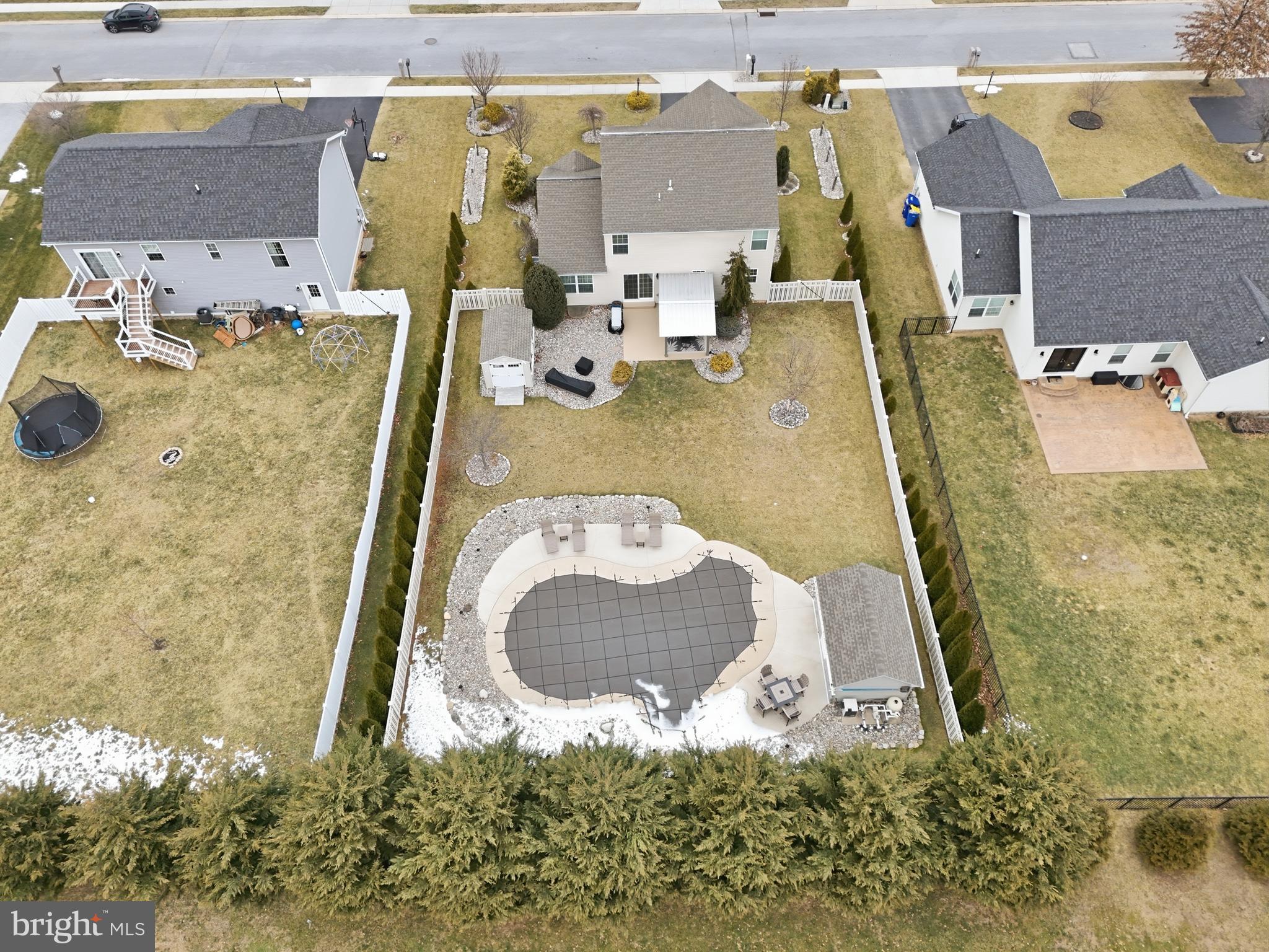 6083 Jennifer Lane Spring Grove, PA 17362 - Photo 50 of 61 an aerial view of a house with a swimming pool