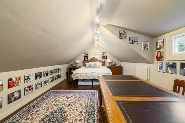 a living room with furniture and rug